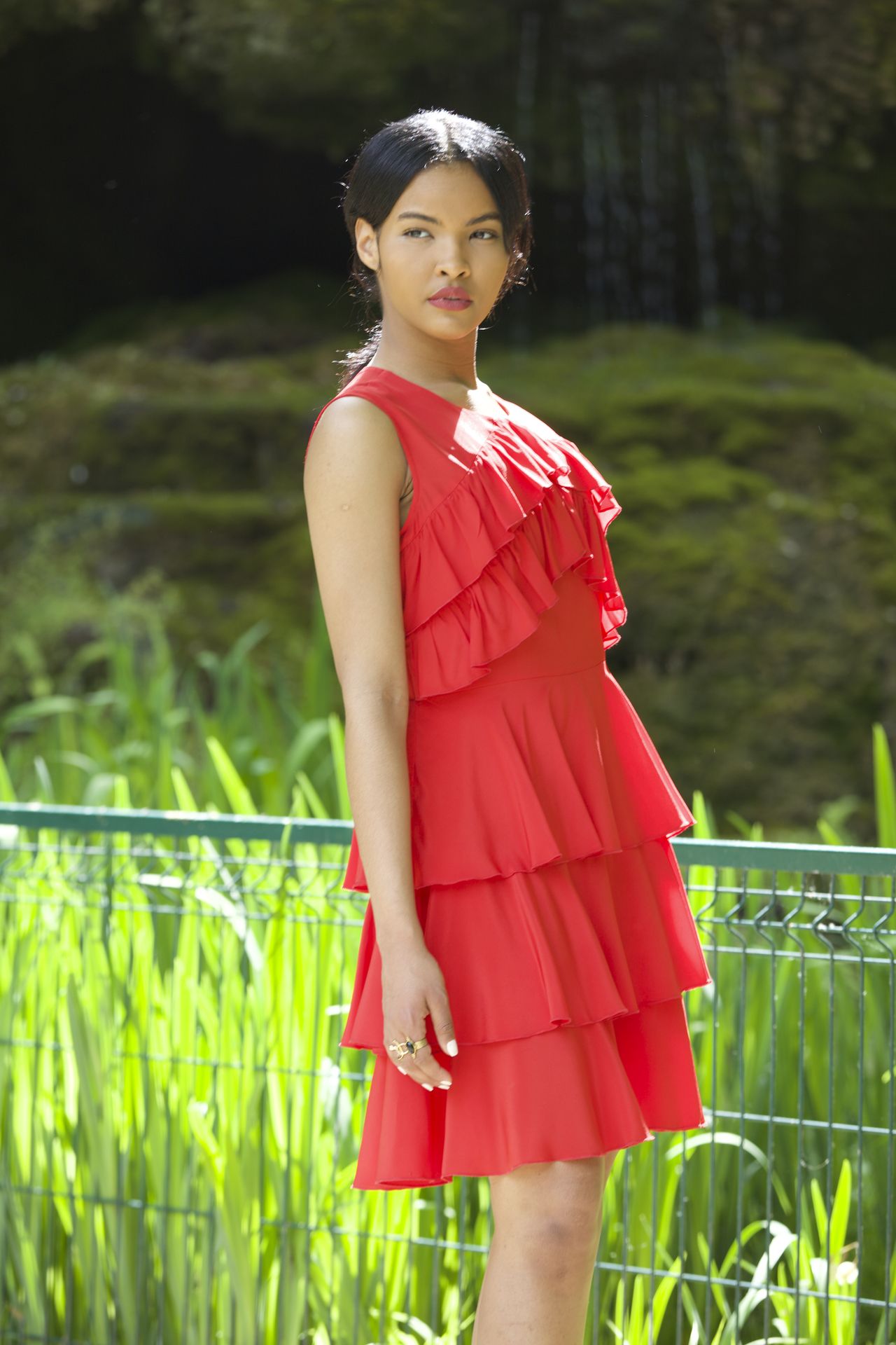 Silk Dress robe en soie, mode parisienne, élégante