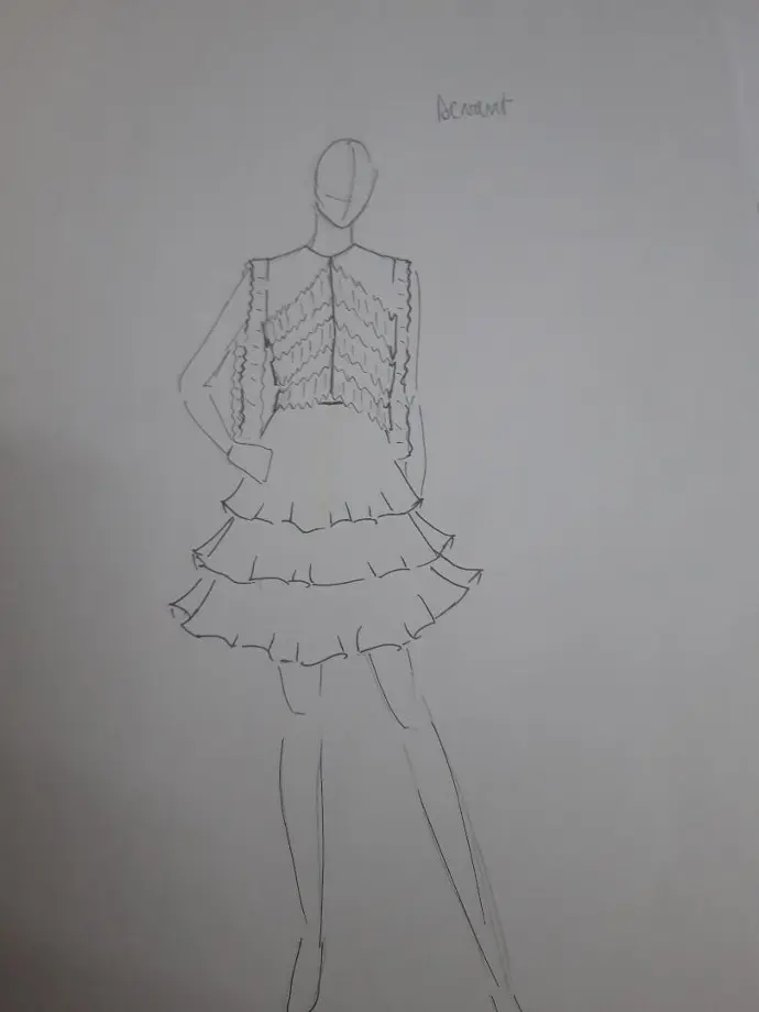 croquis, vêtement, femme made in france